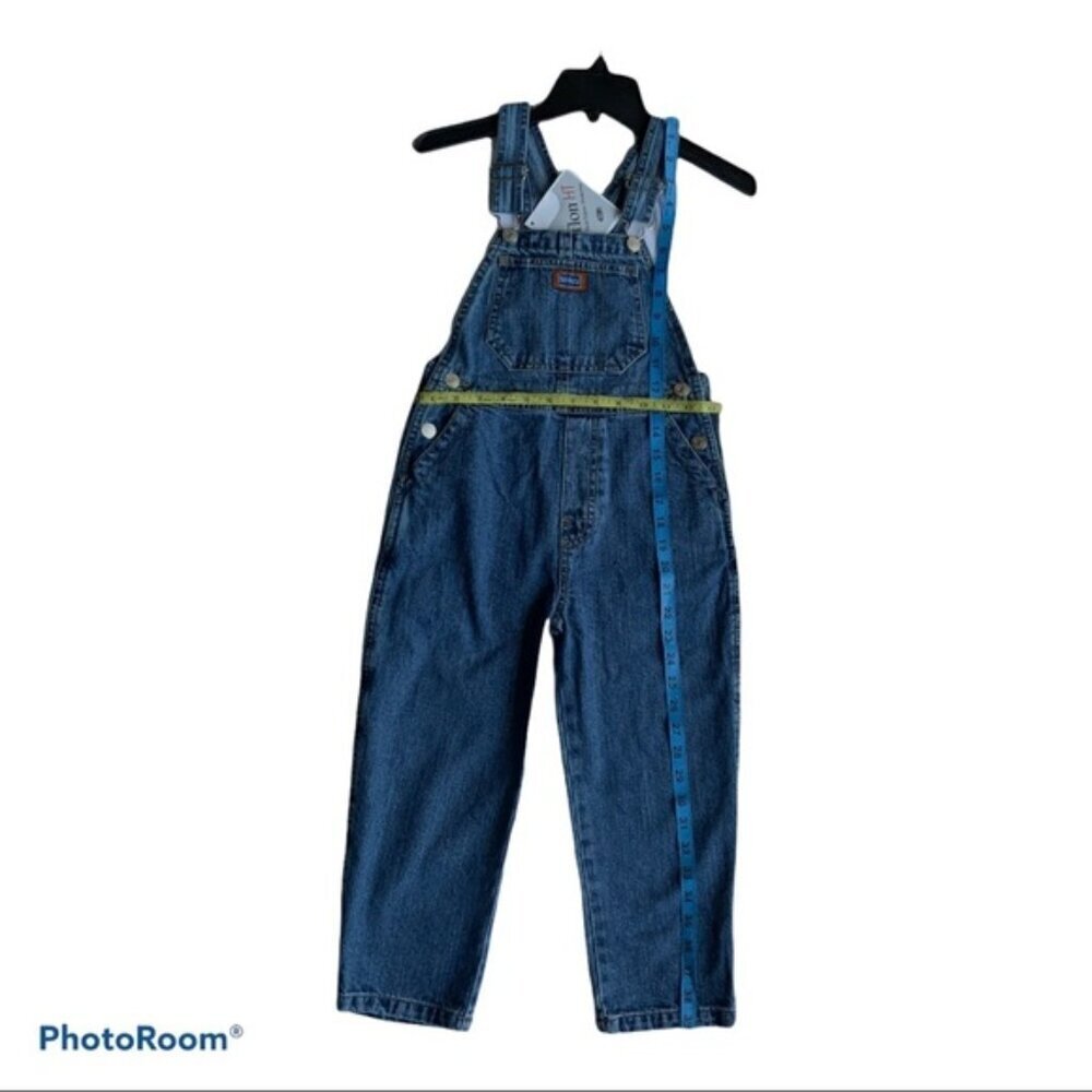 Beedz Bib Overalls Denim Long Pant Youth Medium Wash Adjustable Straps Size 5 - Picture 4 of 15
